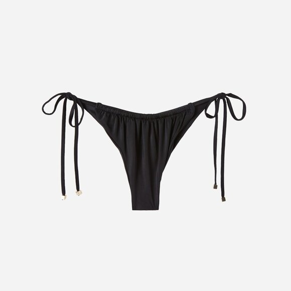 Brazilian String Swimsuit Bottom Shiny Satin - Picture 1 of 4